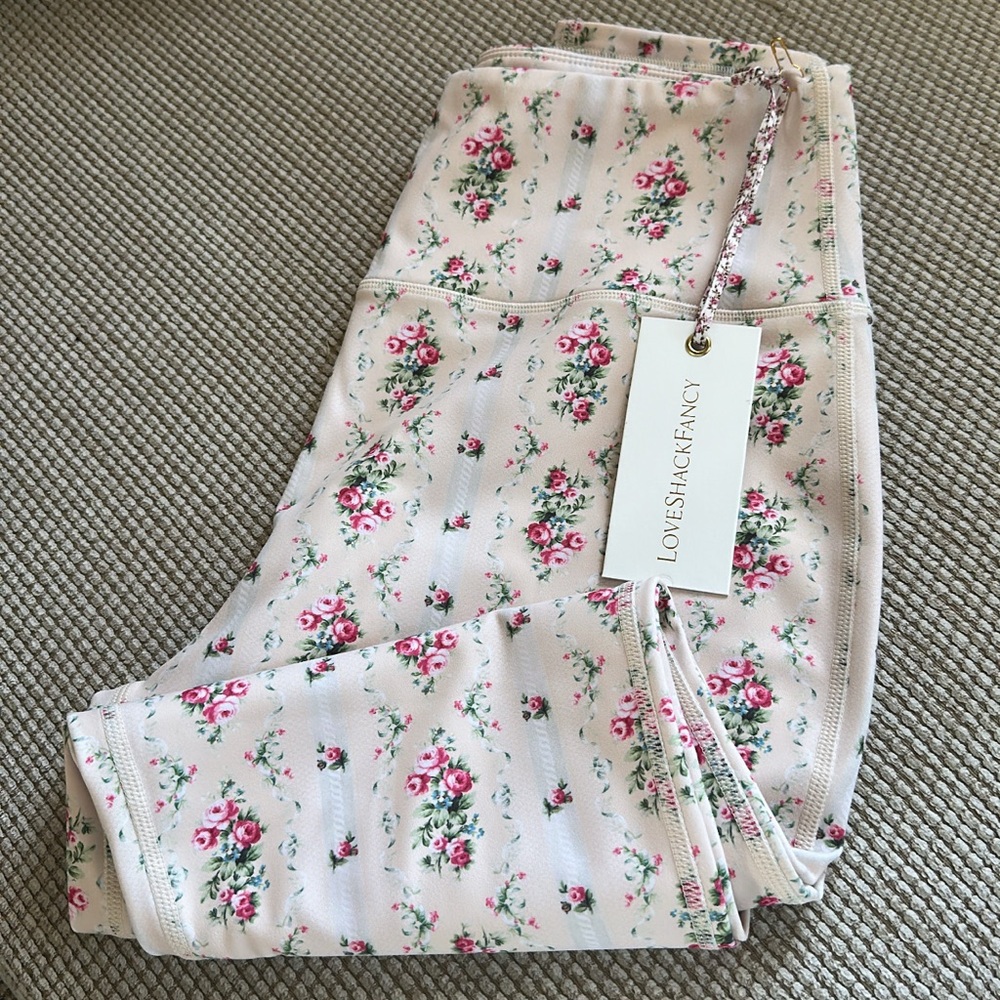 NWT Loveshackfancy Bandier Leggings